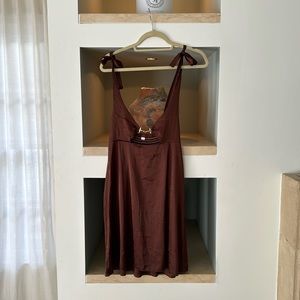 Brown mini dress